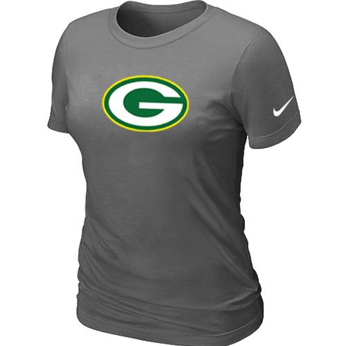 Cheap Women Nike Green Bay Packers D.Grey Logo NFL Football T-Shirt
