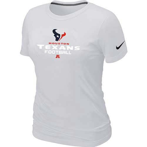 Cheap Women Nike Houston Texans White Critical Victory NFL Football T-Shirt