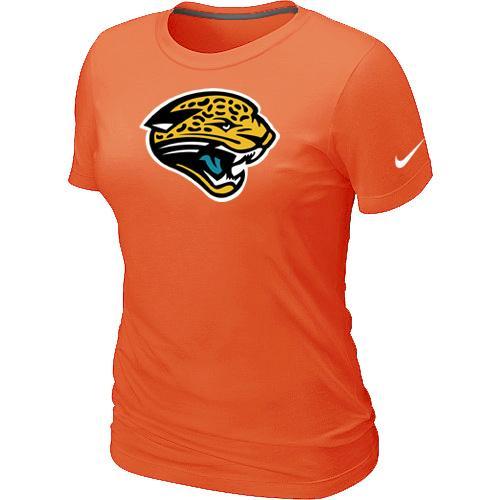 Cheap Women Nike Jacksonville Jaguars Orange Logo NFL Football T-Shirt