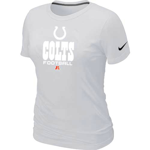 Cheap Women Nike Indianapolis Colts White Critical Victory NFL Football T-Shirt