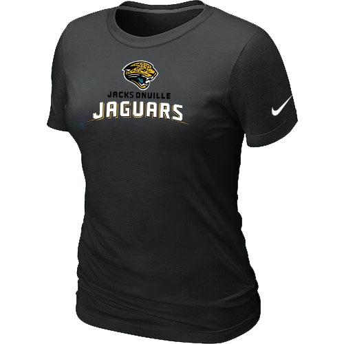 Cheap Women Nike Jacksonville Jaguars Authentic Logo black NFL Football T-Shirt