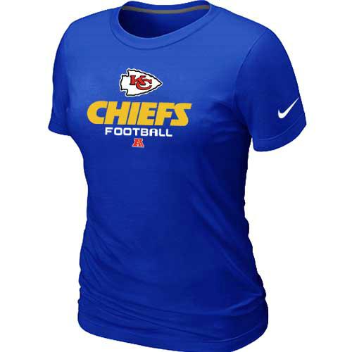 Cheap Women Nike Kansas City Chiefs Blue Critical Victory NFL Football T-Shirt