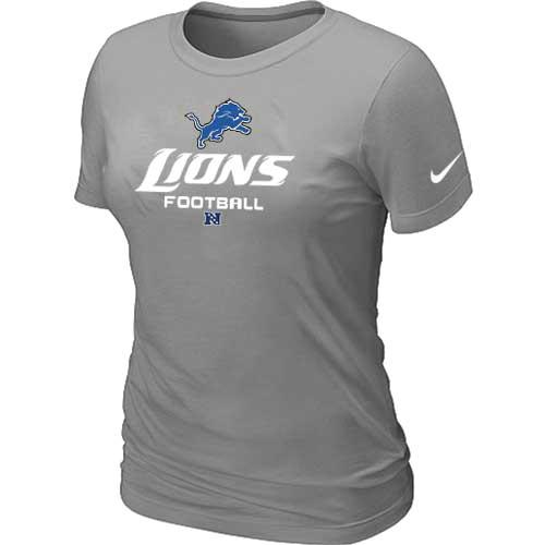 Cheap Women Nike Detroit Lions L.Grey Critical Victory NFL Football T-Shirt