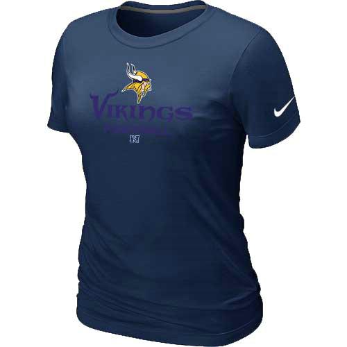 Cheap Women Nike Minnesota Vikings D.Blue Critical Victory NFL Football T-Shirt