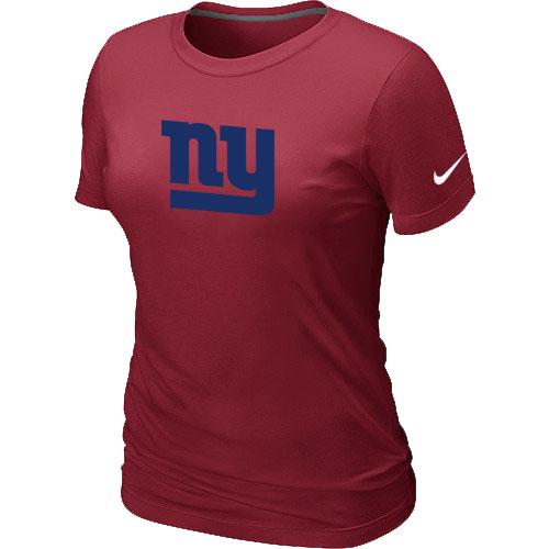 Cheap Women Nike New York Giants Sideline Legend Authentic Logo Red NFL Football T-Shirt