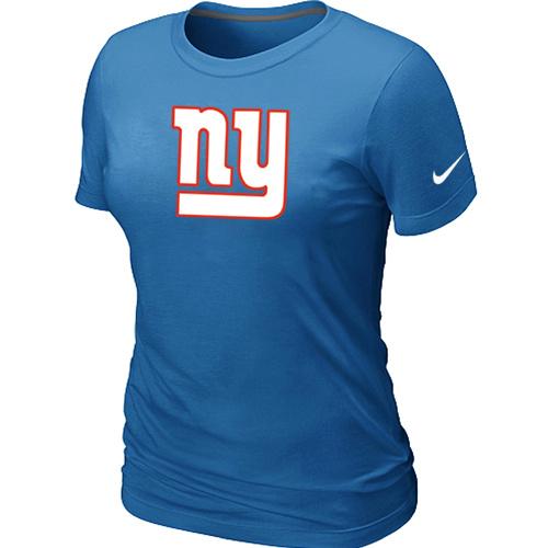 Cheap Women Nike New York Giants L.blue Logo NFL Football T-Shirt