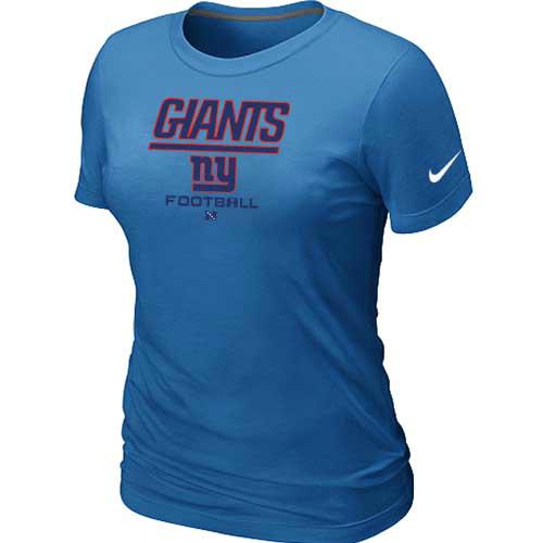 Cheap Women Nike New York Giants L.blue Critical Victory NFL Football T-Shirt
