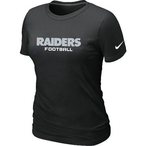 Cheap Women Nike Oakland Raiders Sideline Legend Authentic Font black NFL Football T-Shirt