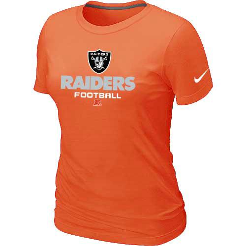 Cheap Women Nike Oakland Raiders Orange Critical Victory NFL Football T-Shirt