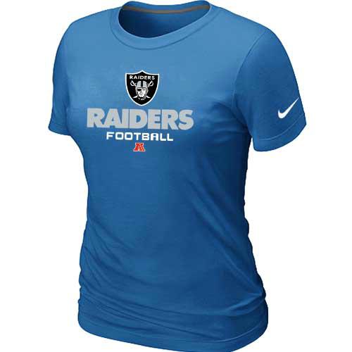 Cheap Women Nike Oakland Raiders L.blue Critical Victory NFL Football T-Shirt