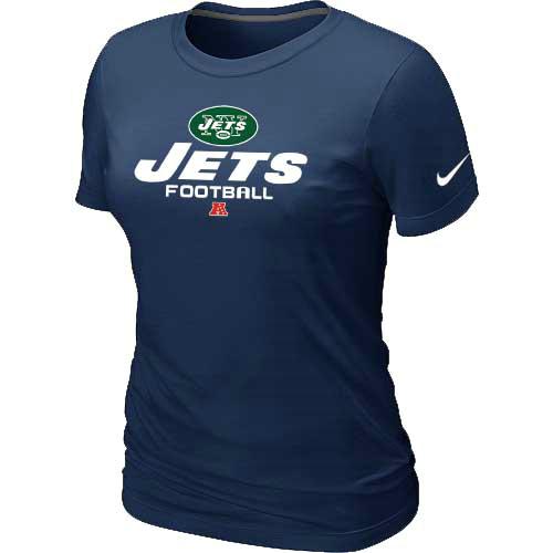 Cheap Women Nike New York Jets D.Blue Critical Victory NFL Football T-Shirt