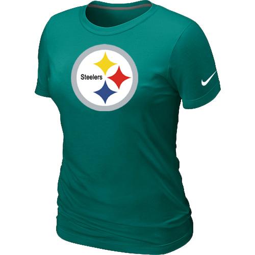 Cheap Women Nike Pittsburgh Steelers L.Green Logo NFL Football T-Shirt