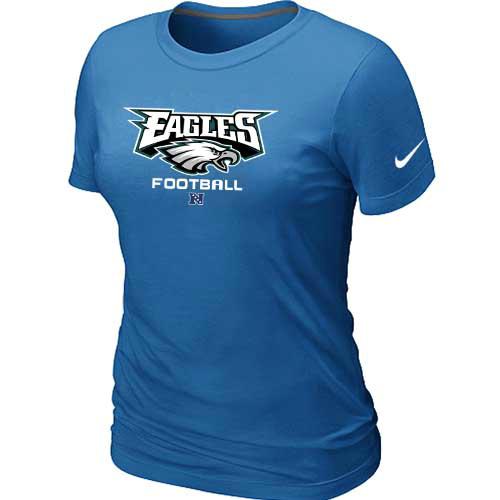 Cheap Women Nike Philadelphia Eagles L.blue Critical Victory NFL Football T-Shirt