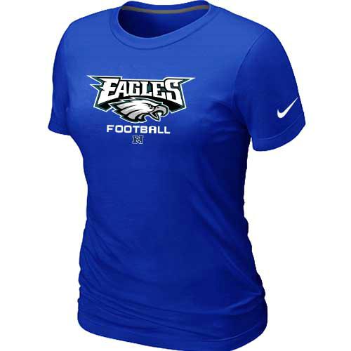 Cheap Women Nike Philadelphia Eagles Blue Critical Victory NFL Football T-Shirt