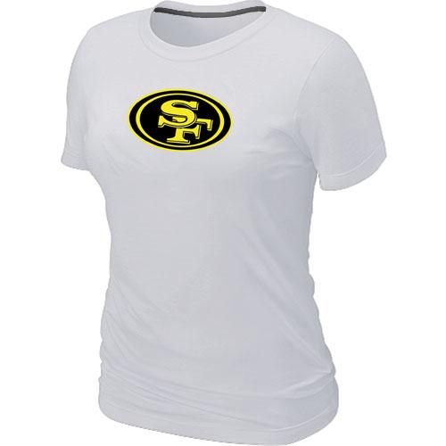 Cheap Women Nike San Francisco 49ers Neon Logo Charcoal White NFL Football T-Shirt