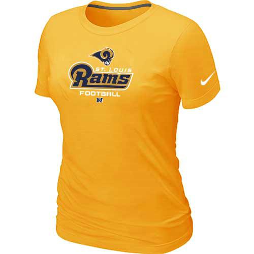 Cheap Women Nike St.Louis Rams Yellow Critical Victory NFL Football T-Shirt