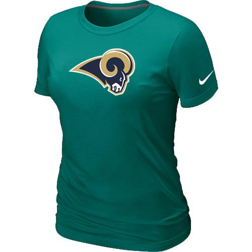 Cheap Women Nike St.Louis Rams L.Green Logo NFL Football T-Shirt