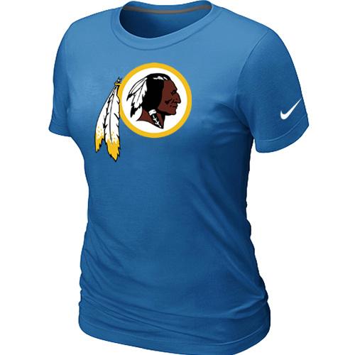 Cheap Women Nike Washington Red Skins L.blue Logo NFL Football T-Shirt