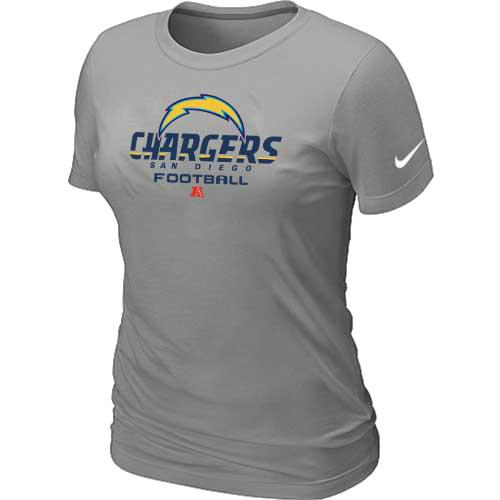 Cheap Women Nike San Diego Charger L.Grey Critical Victory NFL Football T-Shirt