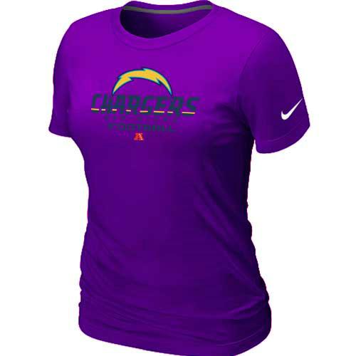 Cheap Women Nike San Diego Charger Purple Critical Victory NFL Football T-Shirt