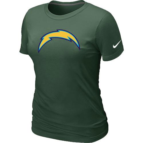 Cheap Women Nike San Diego Charger D.Green Logo NFL Football T-Shirt