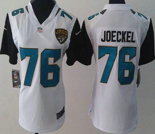 Cheap Womens Nike Jacksonville Jaguars 76 Luke Joeckel White 2013 New Style Game Jersey