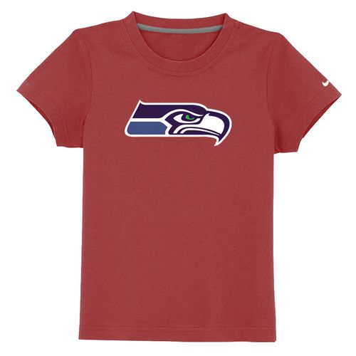Kids Seattle Seahawks Sideline Legend Authentic Logo Red T-Shirt Cheap