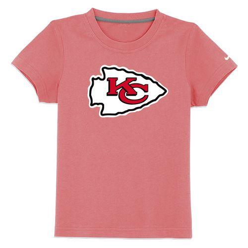Kids Kansas City Chiefs Sideline Legend Authentic Logo Pink T-Shirt Cheap