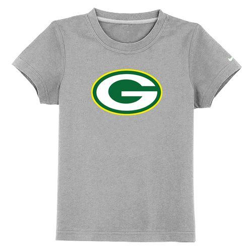 Kids Green Bay Packers Sideline Legend Authentic Logo Grey T-Shirt Cheap