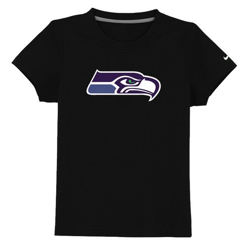 Kids Seattle Seahawks Sideline Legend Authentic Logo Black T-Shirt Cheap