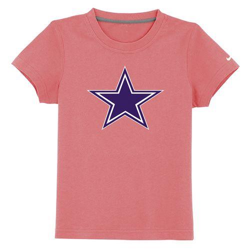 Kids Dallas Cowboys Sideline Legend Authentic Logo Pink T-Shirt Cheap