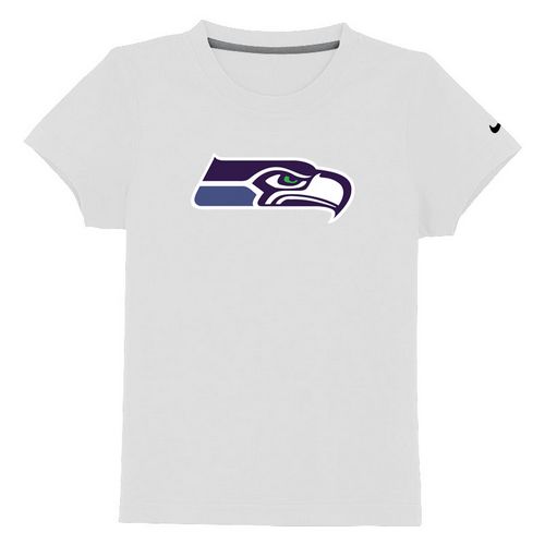 Kids Seattle Seahawks Sideline Legend Authentic Logo White T-Shirt Cheap