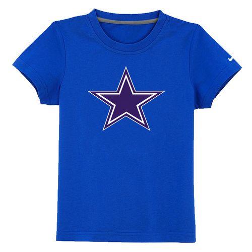 Kids Dallas Cowboys Sideline Legend Authentic Logo Blue T-Shirt Cheap