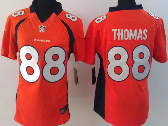 Cheap Women Nike Denver Broncos 88 Demaryius Thomas Orange LIMITED Jerseys