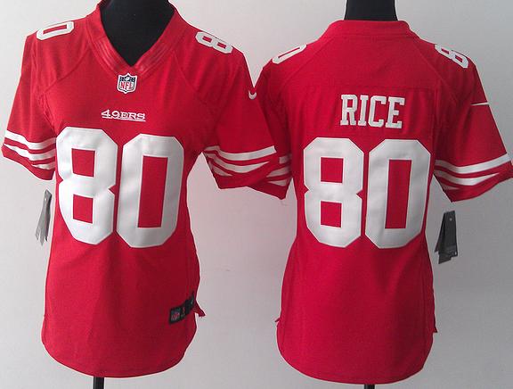 Cheap Women Nike San Francisco 49ers 80 Jerry Rice Red LIMITED Jerseys