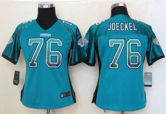 Cheap Women Nike Jacksonville Jaguars 76 Luke Joeckel Teal Green Drift Fashion Elite NFL Jerseys