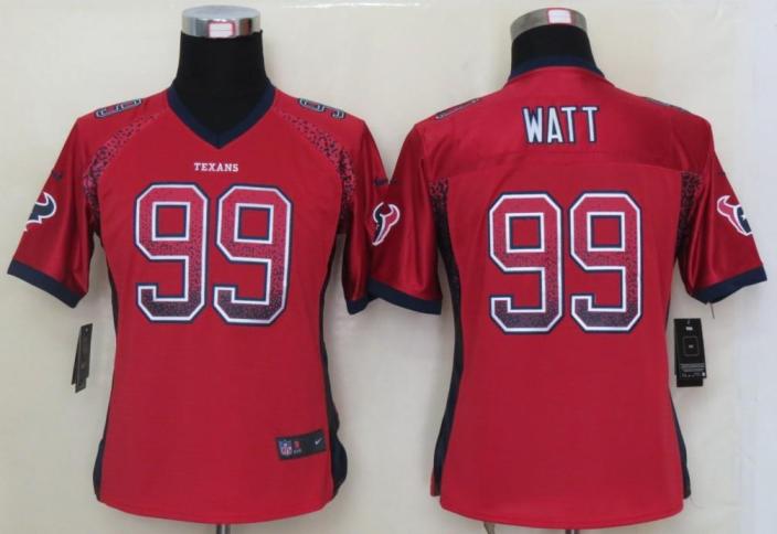 Cheap Women Nike Houston Texans 99 J.J. Watt Red Drift Fashion Elite NFL Jerseys 2013 New