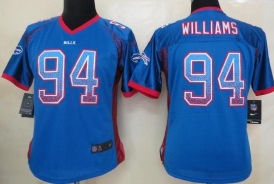 Cheap Women Nike Buffalo Bills 94 Mario Williams Royal Blue Drift Fashion Elite NFL Jerseys