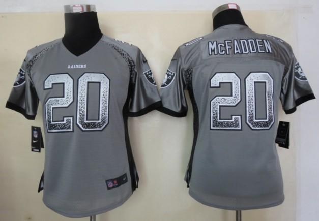 Cheap Women Nike Oakland Raiders 20 Darren McFadden Grey Drift Fashion Elite NFL Jerseys