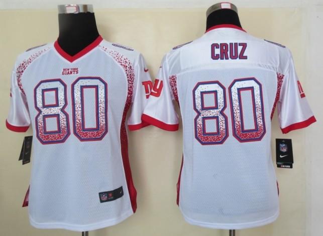 Cheap Women Nike New York Giants 80 Victor Cruz White Drift Fashion Elite NFL Jerseys