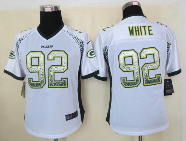 Cheap Women Nike Green Bay Packers 92 Reggie White White Drift Fashion Elite NFL Jerseys