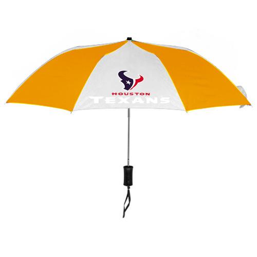 Houston Texans White Yellow NFL Folding Umbrella Sale Cheap