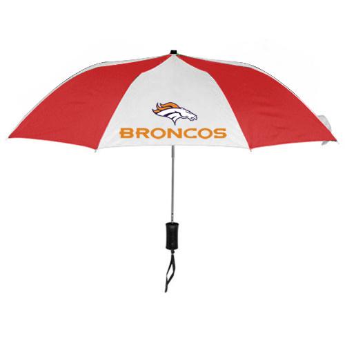 Denver Broncos Red White NFL Folding Umbrella Sale Cheap
