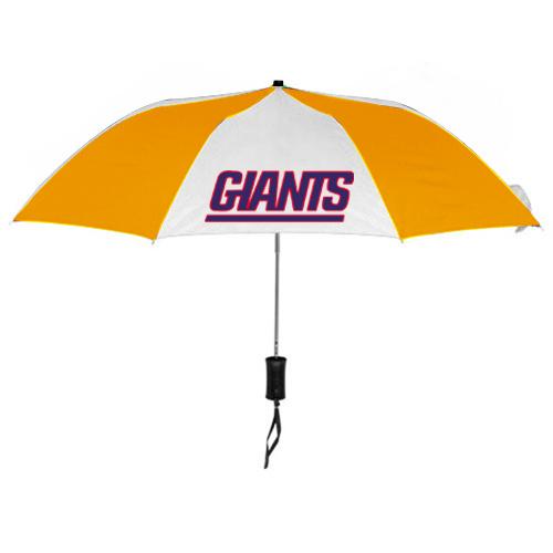 New York Giants White Yellow NFL Folding Umbrella Sale Cheap