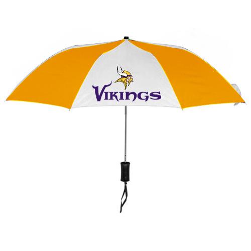 Minnesota Vikings White Yellow NFL Folding Umbrella Sale Cheap