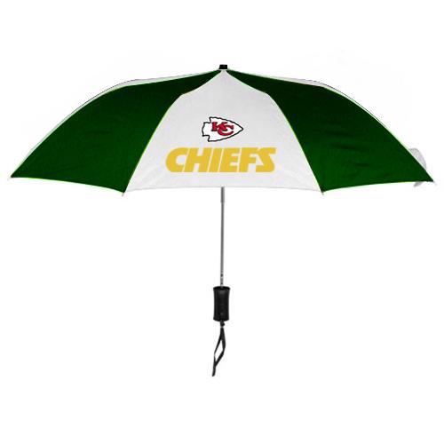 Kansas City Chiefs White Green NFL Folding Umbrella Sale Cheap