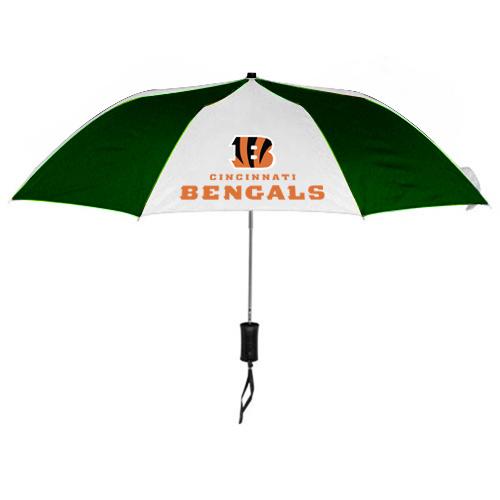 Cincinnati Bengals White Green NFL Folding Umbrella Sale Cheap