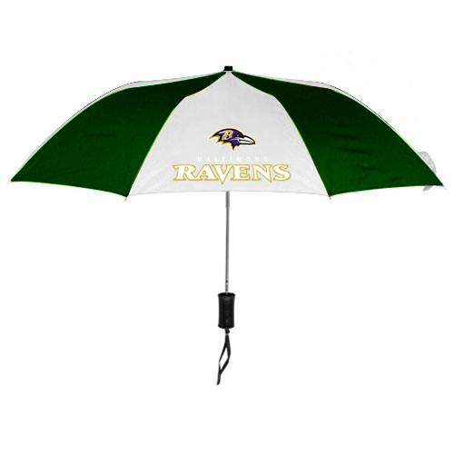 Baltimore Ravens White Green NFL Folding Umbrella Sale Cheap