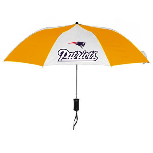 New England Patriots White Yellow NFL Folding Umbrella Sale Cheap