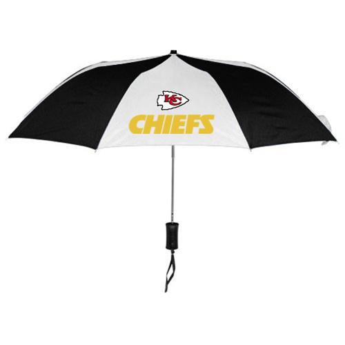 Kansas City Chiefs Black White NFL Folding Umbrella Sale Cheap